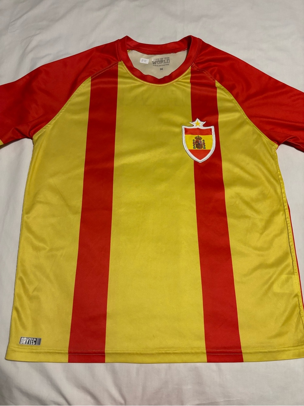 Game Of The World Jersey - Mens Size Med Espana Spain National Soccer Jersey